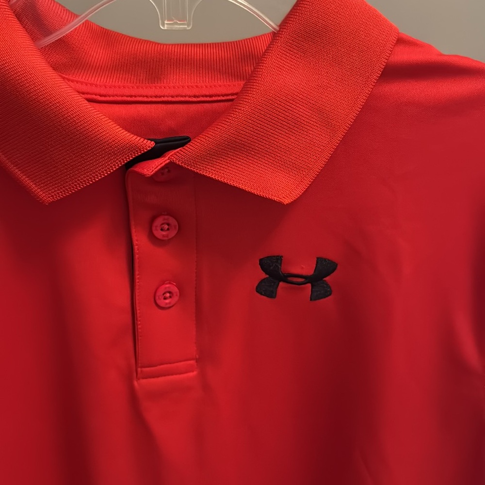 Under Armour boys XL polo tee red - Picture 2 of 5